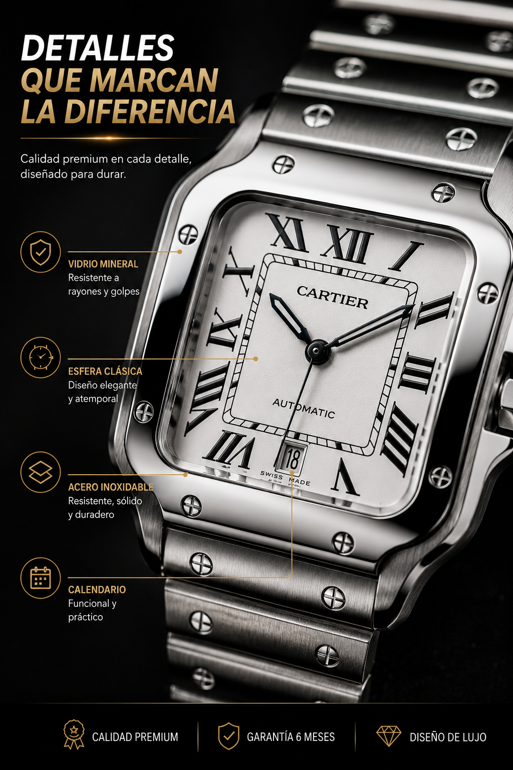 Reloj Cartier Santos Acero
